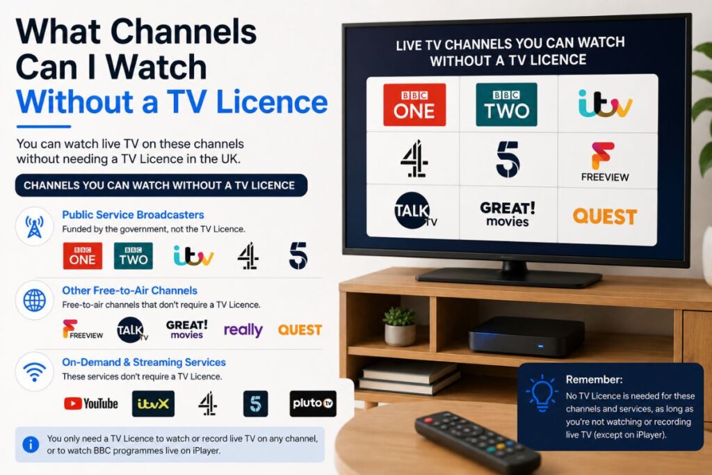 What Channels Can I Watch Without a TV Licence
